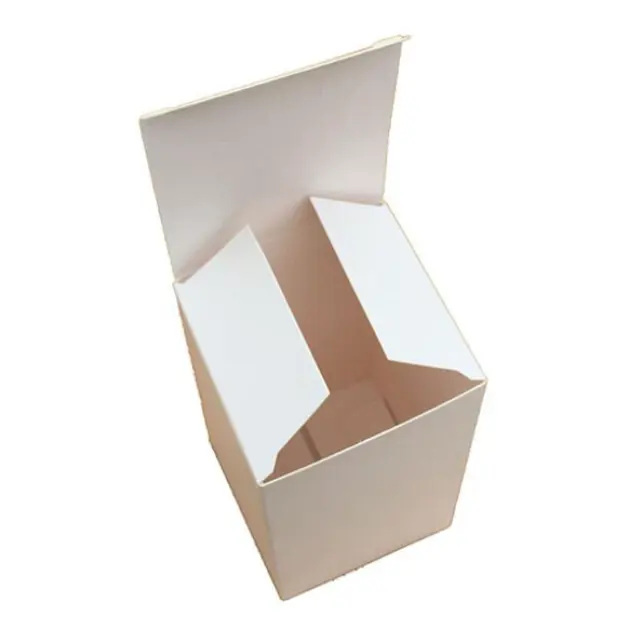 TH CB-377 kotak kue kotak cupcake kardus dapat dilipat warna putih sederhana OEM Modern