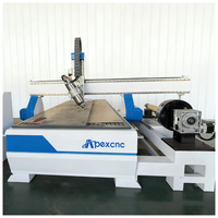 Routeur CNC à 4 axes pour le bois 1325 1530 avec commande Mach3/Syntec/DSP, broche simple, tête pivotante à 180 degrés