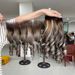Extensiones de Cabello Natural de Alta Calidad con Color Degradado y Volumen, con Frontal y Mechones para Hacer Pelucas - Product Image 2