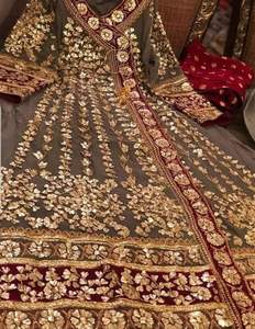 Vestido DE TRABAJO Cultural de moda Gota Patti en tonos suaves con bordado de escote detallado Elegante pero tradicional - Product Image 3