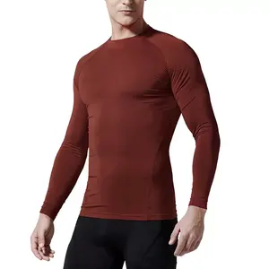 Chemise de compression à manches longues pour homme, haut de qualité supérieure, mma, protection contre l'éruption cutanée, vente en gros, ODM, 2022 - Product Image 6