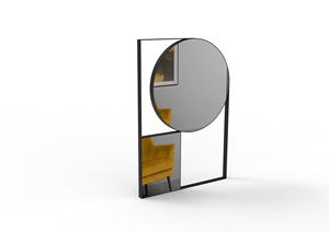 Ajoutez une touche raffinée à votre maison avec l'élégant miroir mural à cadre en métal et fer, le miroir est doté d'un magnifique cadre en fer moulé - Product Image 3