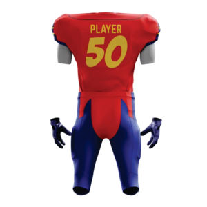 Conjunto de Jersey y pantalones de fútbol americano de diseño personalizado para hombre con tela transpirable y aparejos listos para usar en equipos de entrenamiento - Product Image 2