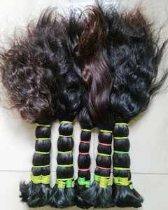 Venta al por mayor de extensiones de cabello humano indio virgen trama máquina 100% colección templo natural extensiones crudas DEL SUR DE LA India - Product Image 2