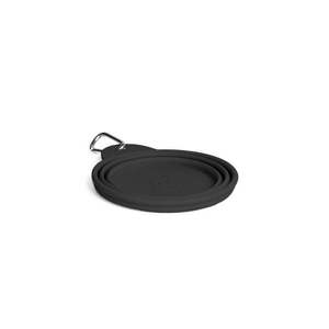 Bol pliable pour chat, bols de voyage portables pour chats, noir solide, stockage automatique de nourriture, fabriqué en silicone et en bois, pour une utilisation en intérieur et en extérieur - Product Image 3