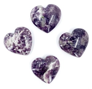 Cœur en Lepidolite Poli en Forme de Mini Cœur, Pierre Précieuse Religieuse, Idéal pour la Méditation et la Décoration de Mariage - Vente Chaude - Product Image 2