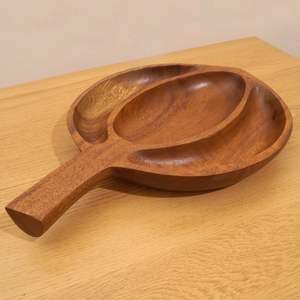 Top vente bambou bois Dessert collations chocolat assiette de service à la main couleur marron plateau de service qualité supérieure pour manger - Product Image 2