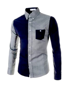 Chemise de golf pour homme, manches longues, automne, tissu satiné tricoté uni, anti-boulochage, polyester/coton, décontractée, 240g - Product Image 2