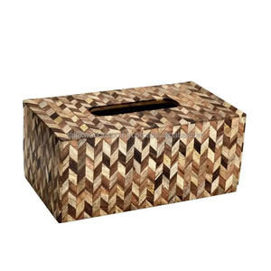 Porte-serviettes en bois infusé de résine pour la maison et le restaurant Boîtes à mouchoirs élégantes de Falak World Export - Product Image 1