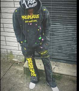 Pull à capuche personnalisé OEM pour hommes en coton éponge de haute qualité Streetwear sérigraphie pour l'automne - Product Image 1