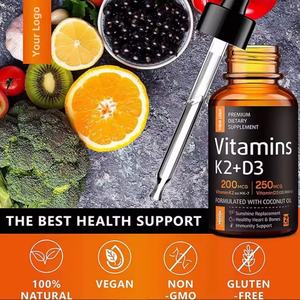 OEM Etiqueta Privada orgánica vitamina D3 K2 gotas MCT aceite Omega 3 líquido vitamina D suplemento para adultos y niños fibra dietética - Product Image 4