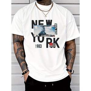 Fast Custom 280gsm 300gsm 320gsm Heavyweight 100% algodón de gran tamaño moda Drop Shoulder hombres camiseta - Product Image 4