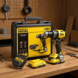 Pour perceuse-visseuse sans fil Stanley 18V V20 avec 2 batteries, chargeur et mallette de transport - Product Image 3