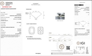 เบาะ2.07ct เจียระไนเพชรที่ปลูกในห้องทดลองผ่านการรับรอง IGI สำหรับสี VS1ความชัดเจนหินในห้องทดลอง - Product Image 5