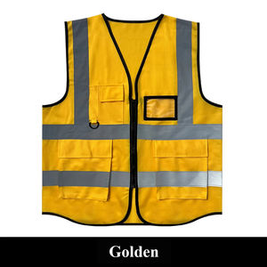 OEM Wholesale Workwear <b>Reflective</b> Safety <b>Vest</b> High Visibility Fluorescent Polyester Jackets Customizable Logo <b>Reflective</b> Strips - Product Image 5