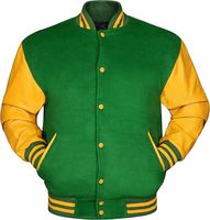 Automne Lettre Homme Varsity Jacket Bomber en laine confortable avec doublure en coton et remplissage en nylon pour la saison d'hiver