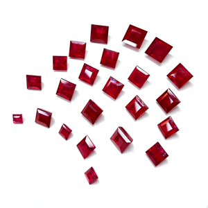 Rubíes Naturales de Bangkok, Calibrados en Forma Cuadrada de 3mm-8mm, Gemas de Cristal con Corte Brillante, Personalizables, 10mm, Rojo Claro, Rosa, Tratados con Calor - Product Image 2