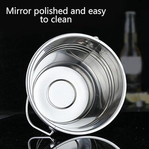 Venta al por mayor de cubo de hielo galvanizado de doble pared 5L capacidad ecológica Barware para Bar fiesta restaurante Hotel hogar cocina uso | - Product Image 4