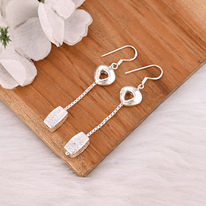 Pendientes Colgantes de Plata de Ley 925 con Diseño Único, Más Vendidos, para Aniversario de Bodas, Joyería de Plata Lisa Hecha a Mano - Product Image 4