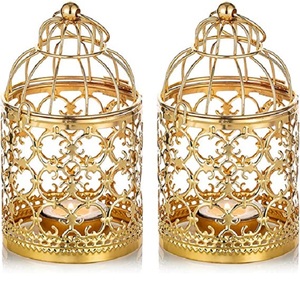 Juego de 2 portavelas de Metal blanco para decoración de interiores y exteriores, conjunto de 2 portavelas para decoración de bodas, jardín, balcón - Product Image 5