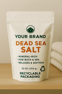 Marque privée 100% naturel 6lb haute qualité mer morte avec emballage recyclable USA fait pour un bain détendu parfait sac emballé - Product Image 3