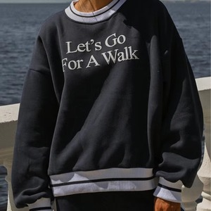 Personalizado gráfico Varsity Mockneck Heavyweight Terry Fleece Sudadera de manga larga Serigrafía Personalizada Otoño/Invierno - Product Image 1