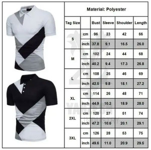 Polo de verano 2023 para hombre, camisetas de manga corta con músculos, último estilo, patrón sólido transpirable hecho de algodón/fibra de Bambú - Product Image 6