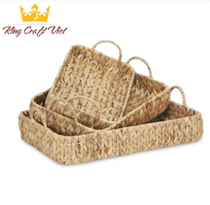 Jacinto de agua ecológico tejido a mano de alta calidad de Vietnam bandeja de servicio de grado comercial decoración útil para Cocina - Product Image 1