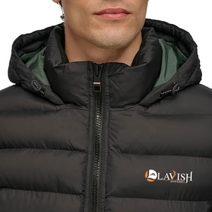 Customized XL <b>Soft</b> <b>Shell</b> Polyester Puffer <b>Jacket</b> High Quality Winter Canvas Non-Shine <b>Hooded</b> Zipper Casual Logo OEM Service - Product Image 6