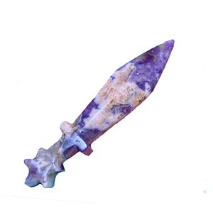 Cuchillo de daga de sodalita de cristal de alta calidad, regalos de Festival tallados a mano, piedra artesanal de cristal para decoración del hogar, mayorista de piedra - Product Image 1