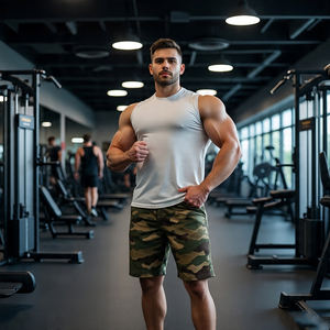 Shorts imprimés camouflage pour hommes Sportswear Short d'été à séchage rapide à sublimation Short de gym imprimé camouflage pour hommes - Product Image 5