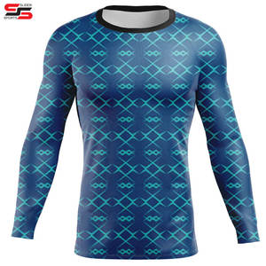 El mejor producto más vendido Rash Guard en manga larga Último diseño MMA Wear Custom Color Rash Guard - Product Image 5