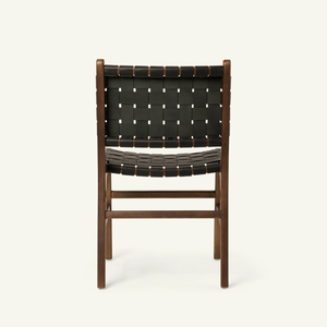 Silla de comedor moderna para el hogar con respaldo de cuero y asiento Material de madera maciza Acabado negro para uso en restaurantes y hoteles - Product Image 6