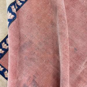 Tapis turc vintage 6,1x7,3 pi (186x221 cm), tapis en laine à carreaux rouges - Product Image 5