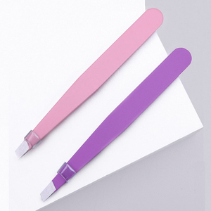 แหนบถอนขนคิ้วสแตนเลสหลายสีเครื่องมือดูแลความงามแหนบคิ้ว2024 - Product Image 2
