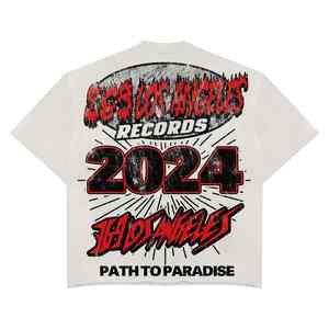 T-shirt imprimé Y2K surdimensionné Hip Hop col rond en coton à manches courtes Streetwear pour hommes femmes Style décontracté Hauts tricotés Vêtements - Product Image 3