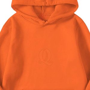 Bright <b>Orange</b> <b>Hoodie</b> <b>Men</b> Oversized Drop Shoulder Heavy Cotton Sweatshirt Vibrant Color Streetwear Pullover Custom Logo Print - Product Image 6