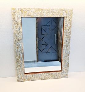 กระจกแขวนผนังลายมุกติดผนังมีสไตล์สำหรับตกแต่งห้องน้ำ - Product Image 6