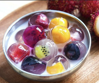 Cubes de gelée de fruits mous Garniture pour dessert aux saveurs multiples du Vietnam