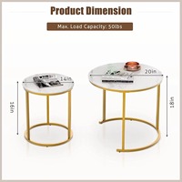 Vente à chaud de table basse moderne en métal table d'appoint et table centrale pour la maison salon meubles élégants pour les espaces de vie