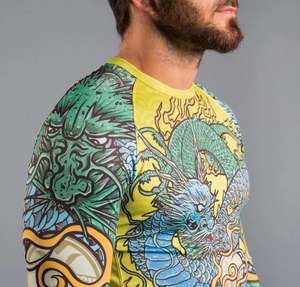 Manufacturers Sublimation <b>Printed</b> Custom Mma Bjj <b>Surf</b> Rashguard Long Sleeve Oem Rash Guard - Product Image 3