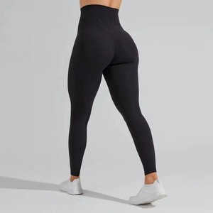 Yoga Pants Elastic Breathable Training <b>Leggings</b> for Women Squat Proof Activewear - Product Image 4