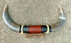 Taureau monté en corne de buffle Décoration murale en corne de vache Accessoires de décoration intérieure de luxe Décoration murale en forme de boeuf Taureau monté - Product Image 2