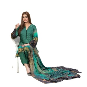 Tawakkal zeenat ออกแบบ3ชิ้นผู้หญิง salwar kameez แฟชั่นปากีสถานชุดสนามหญ้าวิสคอสพิมพ์ดิจิตอลสำหรับอินเดีย - Product Image 1