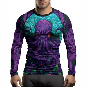Rashguard MMA BJJ conçu pour l'entraînement performant avec des designs sublimés à manches longues et courtes, kimono jiu jitsu, service OEM - Product Image 5
