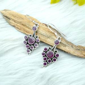 ต่างหูเงินสเตอริ925พร้อมพลอยทับทิมสีชมพูธรรมชาติน้ำหนักเบาเครื่องประดับแต่งงานสีโรสโกลด์ของขวัญที่สมบูรณ์แบบสำหรับเธอ - Product Image 4