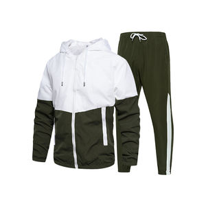 Ensemble de survêtement décontracté en coton et polyester pour homme, couleur unie personnalisable, sweat à capuche et pantalon, prix bas, vêtements de sport, vente en gros d'usine OEM ODM - Product Image 2