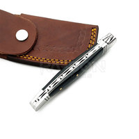 Couteau de chasse pliant en acier inoxydable de haute qualité belle poignée en os meilleure conception cuisine usage extérieur couteau pliant