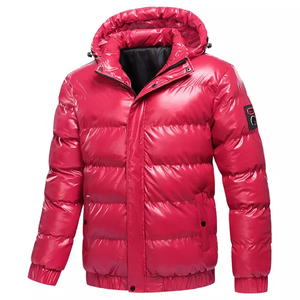 Veste rembourrée en peluche à imprimés personnalisés OEM pour hommes Manteaux d'hiver chauds à bulles pour l'extérieur Homme - Product Image 3
