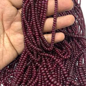 Cuentas Redondas Lisas de Rubí Rojo Premium de 3 mm a 6 mm para la Elaboración de Joyería Fina - Product Image 4